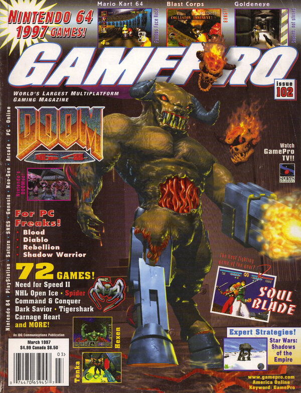 GamePro 102 (Mar 1997) Doom 64 cover